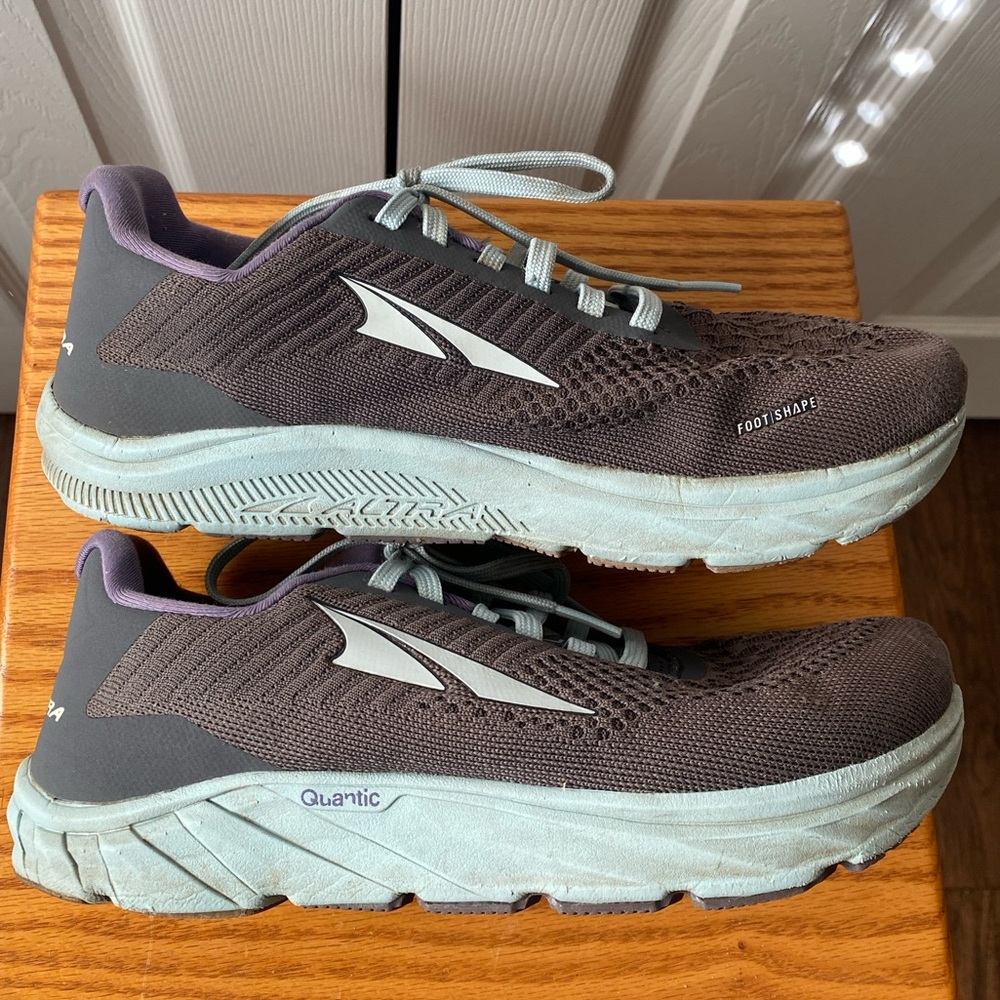 altra Torin 4.5 Quantic Plush Gray/Light Blue Knit Running Athletic Shoes 8 - Picture 4 of 8